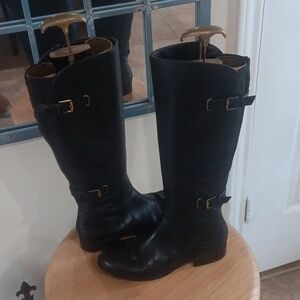 Naturalizer N5 Comfort JAMISON Leather Boot Wd Calf Black - Size 5